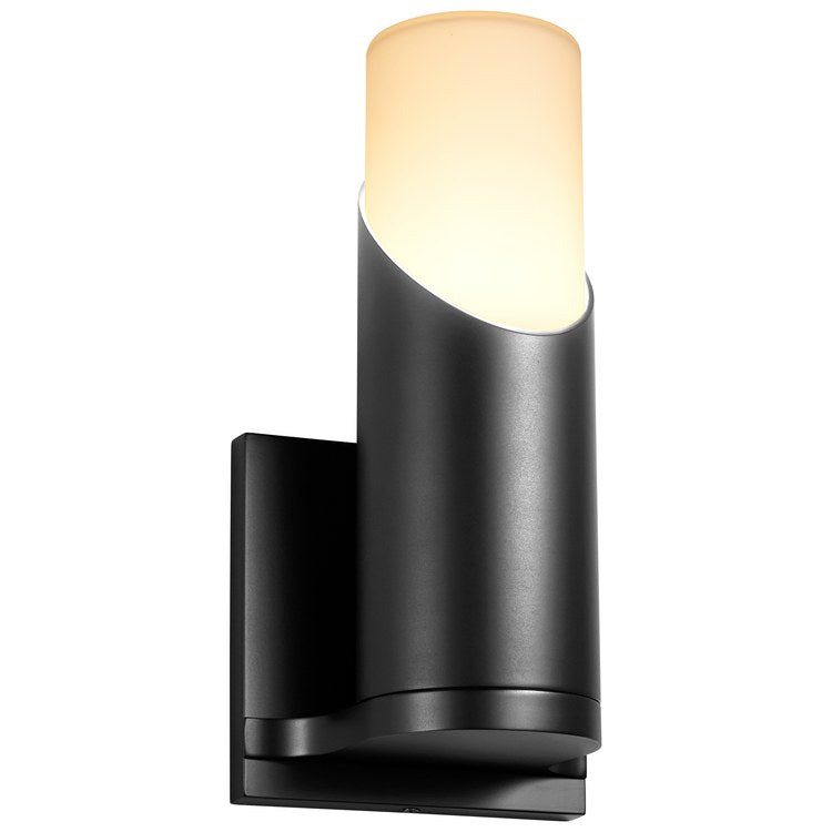Ellipse Single-Light Wall Sconce with Glass Shade - Black - Image 3