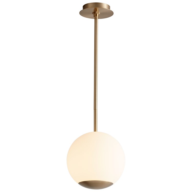 Terra Single-Light 10" LED Globe Pendant - Aged Brass - Image 2