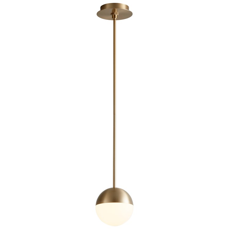 Mondo Single-Light 6" Globe Pendant - Aged Brass - Image 2