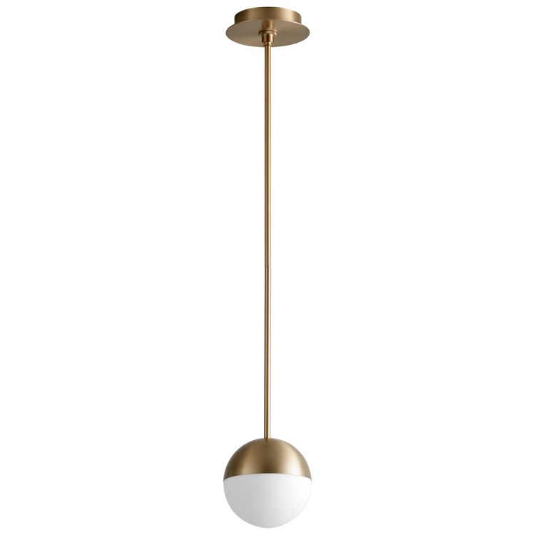 Mondo Single-Light 6" Globe Pendant - Aged Brass - Image 1