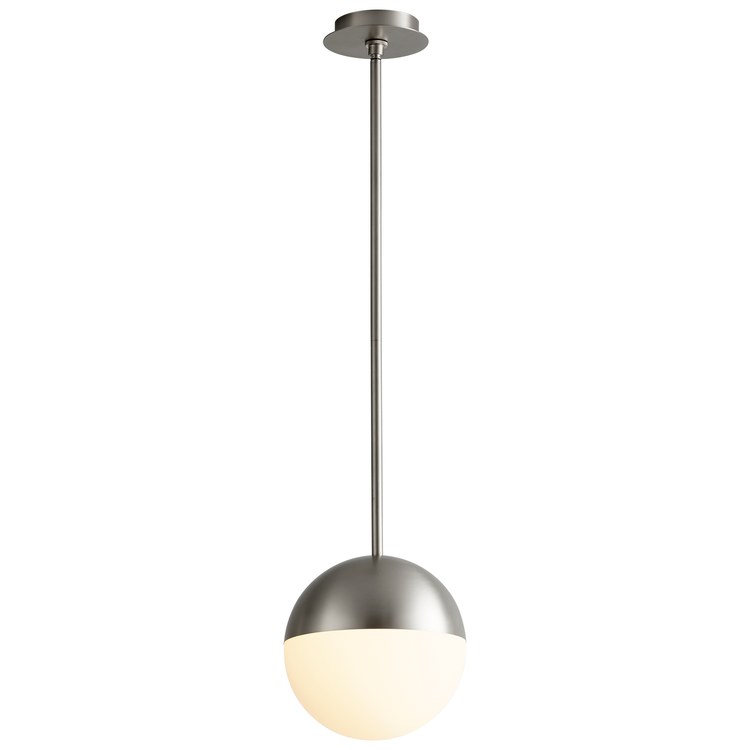 Mondo Single-Light 10" Globe Pendant - Satin Nickel - Image 2