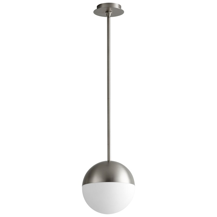 Mondo Single-Light 10" Globe Pendant - Satin Nickel - Image 1