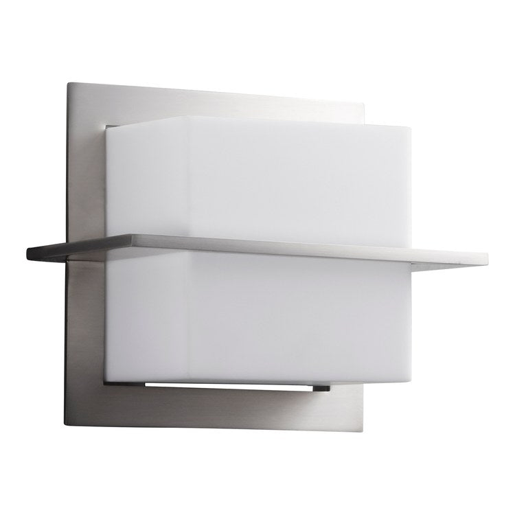 Metrix Single-Light LED Bathroom Wall Sconce - Satin Nickel - Image 1