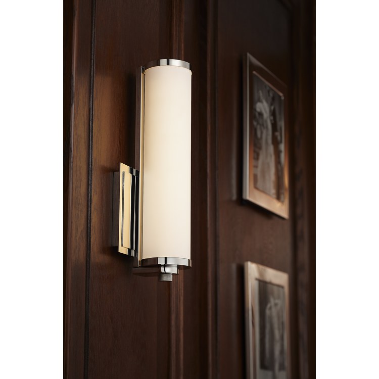 Tempus Single-Light 13" LED Bathroom Wall Sconce - Polished Nickel - Image 2
