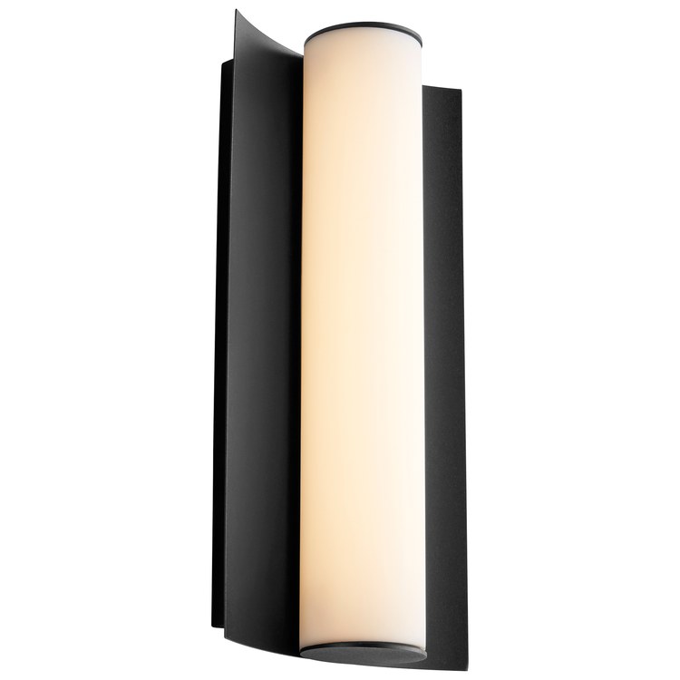 Wave Single-Light 13" LED Bathroom Wall Sconce - Black - Image 2