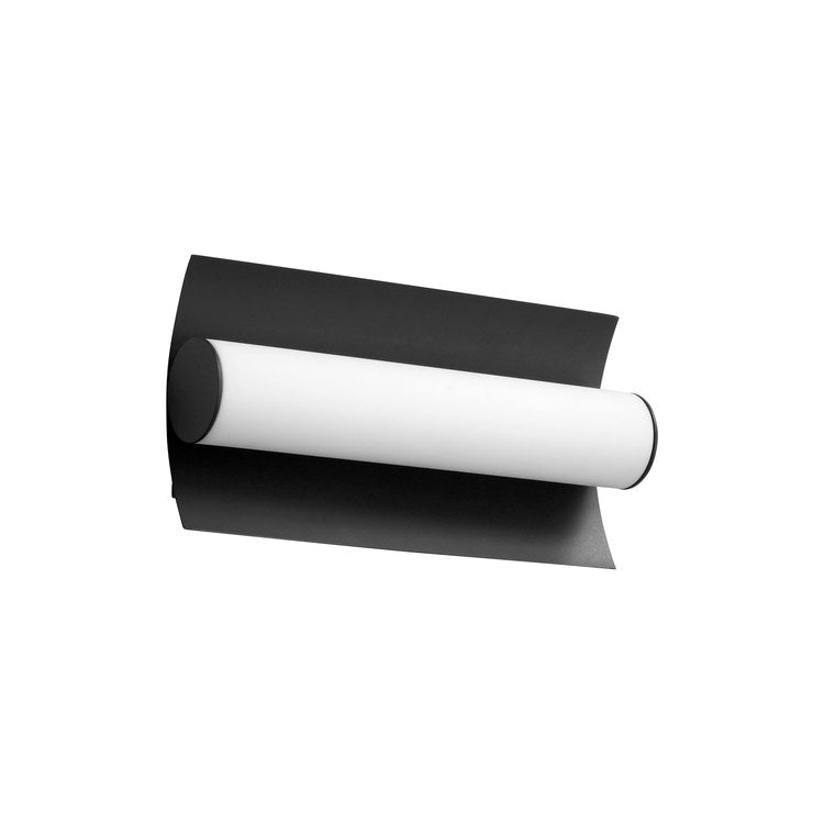 Wave Single-Light 13" LED Bathroom Wall Sconce - Black - Image 3