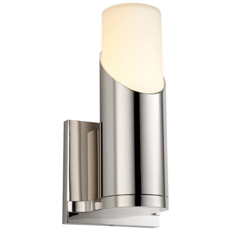 Ellipse Single-Light Wall Sconce with Glass Shade - Polished Nickel - Image 2
