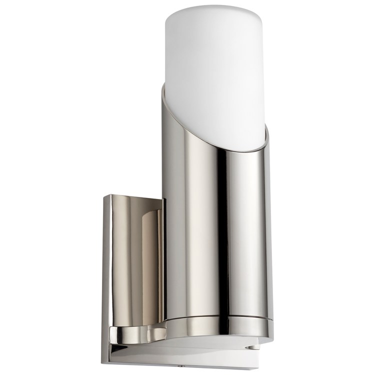 Ellipse Single-Light Wall Sconce with Glass Shade - Polished Nickel - Image 1