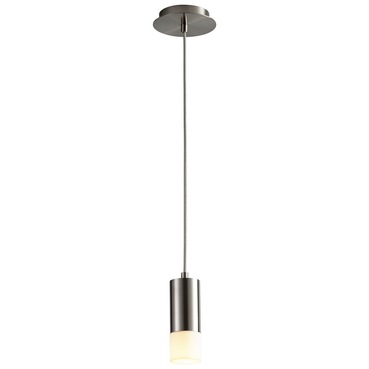 Magneta Single-Light LED Mini Pendant with Acrylic Shade - Satin Nickel - Image 2