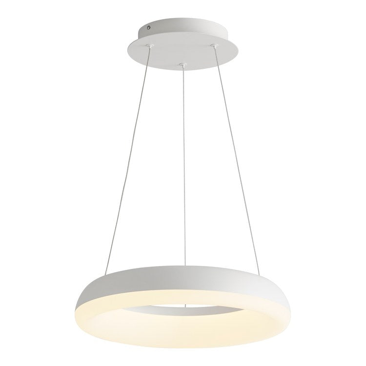 Roswell Single-Light LED 16" Pendant - White - Image 2