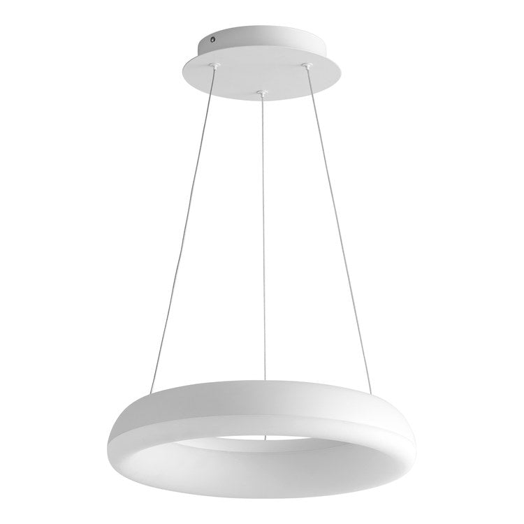Roswell Single-Light LED 16" Pendant - White - Image 1