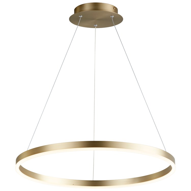 Circulo Single-Light 24" Pendant - Aged Brass - Image 2