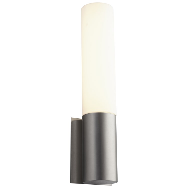 Magnum Single-Light LED Wall Sconce with Acrylic Shade - Satin Nickel - Image 2