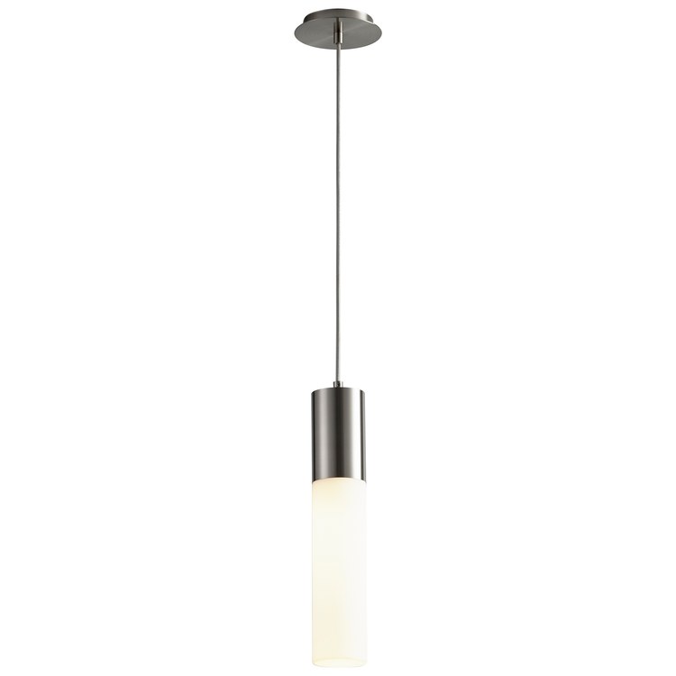 Magnum Single-Light Pendant with Glass Shade - Satin Nickel - Image 2