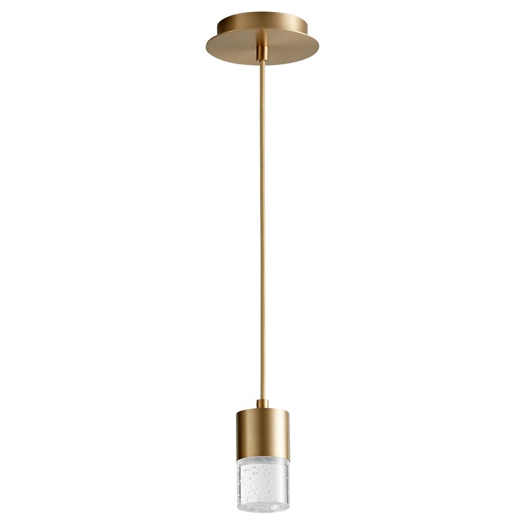 Spirit Single-Light 5" LED Mini Pendant - Aged Brass - Image 1
