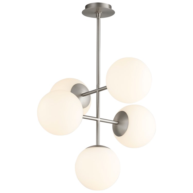 Nebula Five-Light 8" LED Pendant - Satin Nickel - Image 2