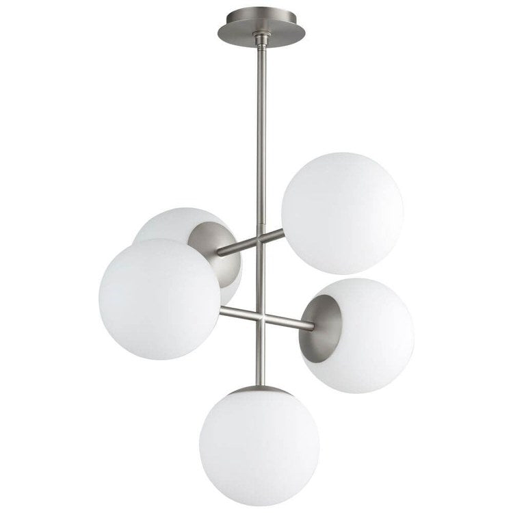 Nebula Five-Light 8" LED Pendant - Satin Nickel - Image 1