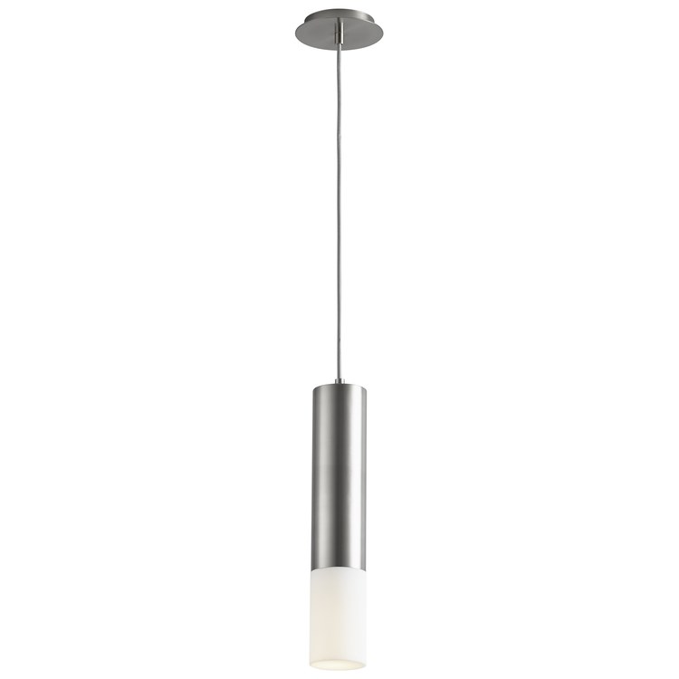Opus Single-Light LED Mini Pendant with Acrylic Shade - Satin Nickel - Image 2