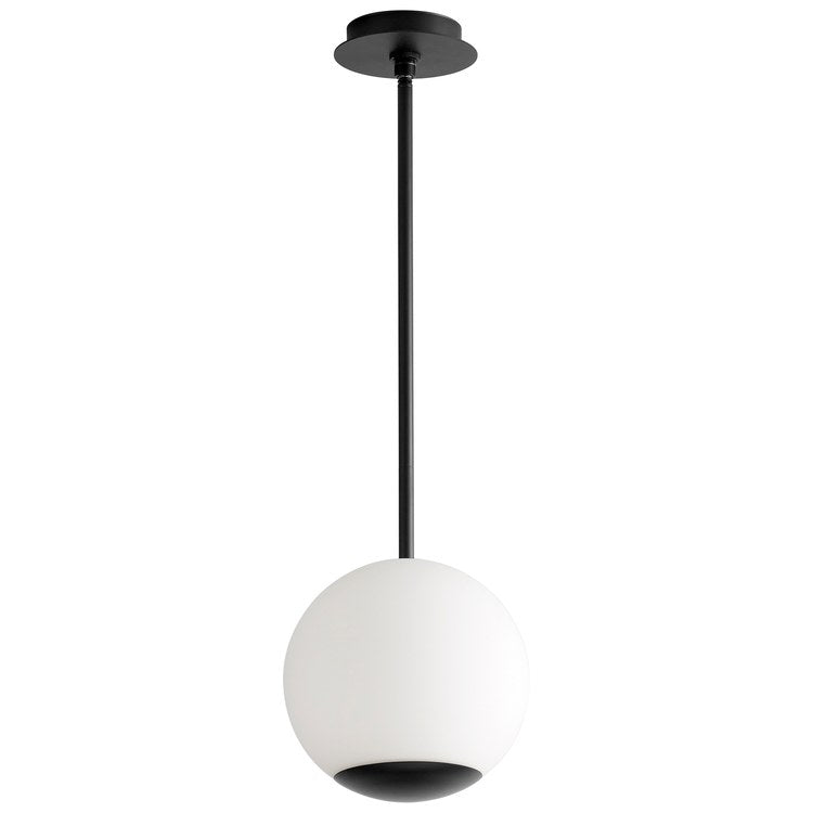Terra Single-Light 10" LED Globe Pendant - Black - Image 1