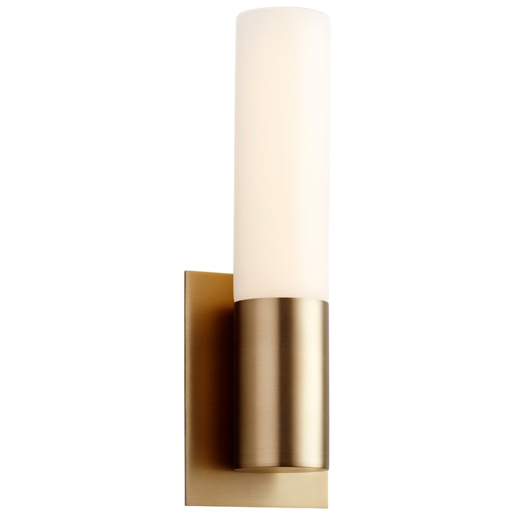Magneta Single-Light LED Wall Sconce with Acrylic Shade - Aged Brass - Image 2