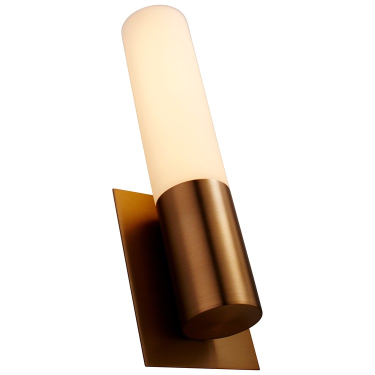 Magneta Single-Light LED Wall Sconce with Acrylic Shade - Aged Brass - Image 3