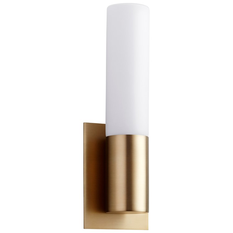 Magneta Single-Light LED Wall Sconce with Acrylic Shade - Aged Brass - Image 1
