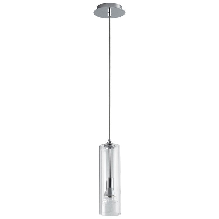 Gratis Single-Light Mini Pendant with Clear Glass Shade – Polished Chrome