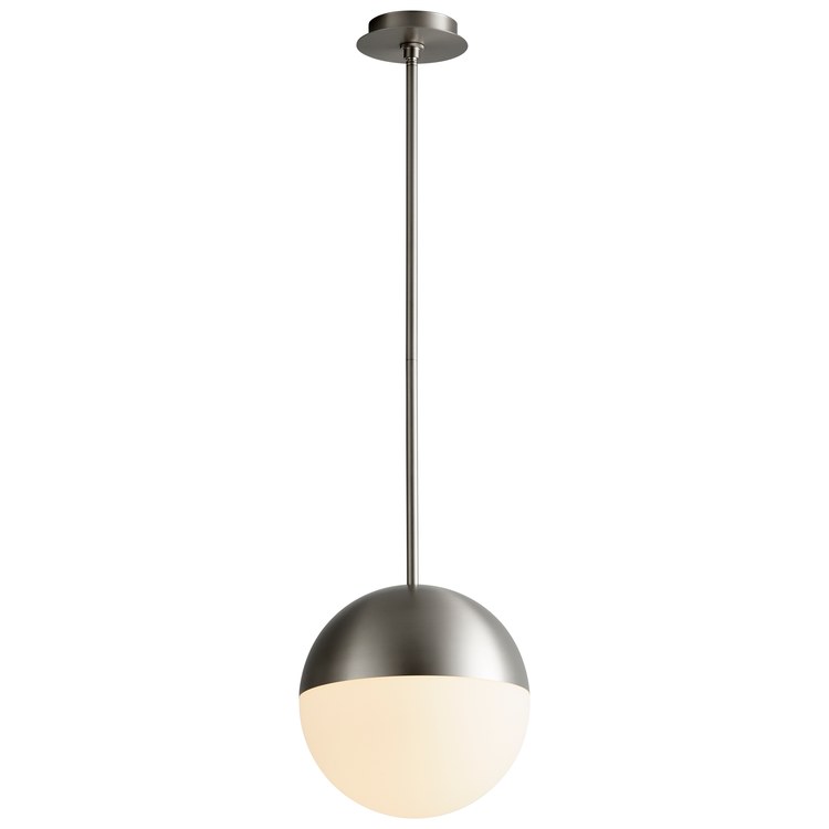 Mondo Single-Light 12" Globe Pendant - Satin Nickel - Image 2