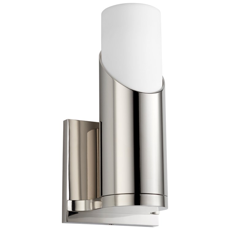 Ellipse Single-Light Wall Sconce with Acrylic Shade – Polished Nickel