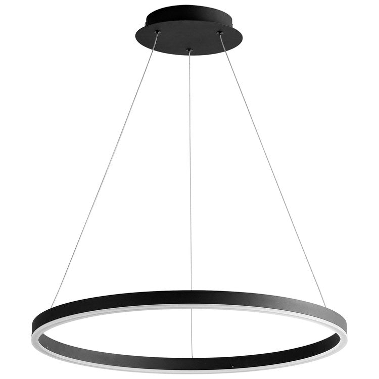 Circulo Single-Light 24″ Pendant – Black