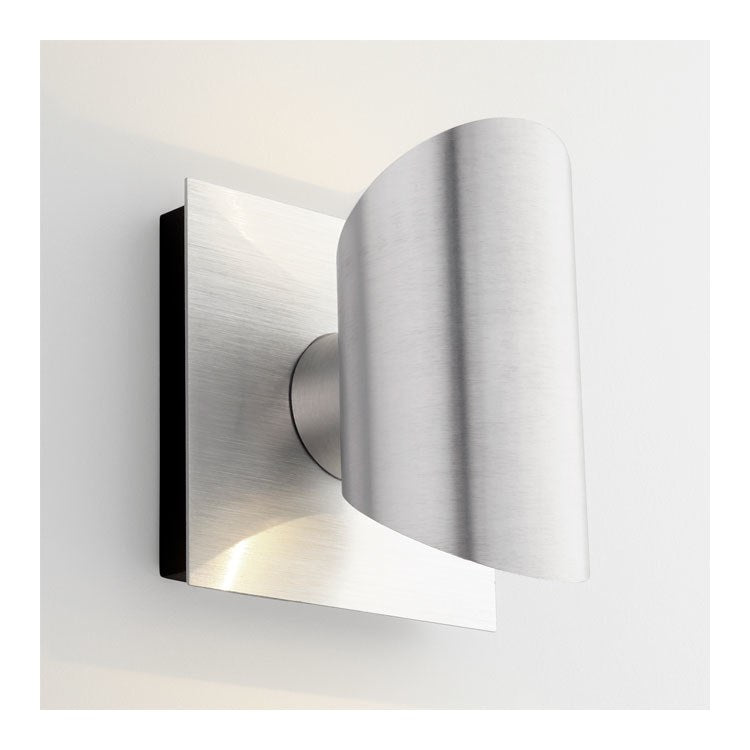 Caliber Two-Light LED Outdoor Wall Sconce - Brushed Aluminum - Image 1