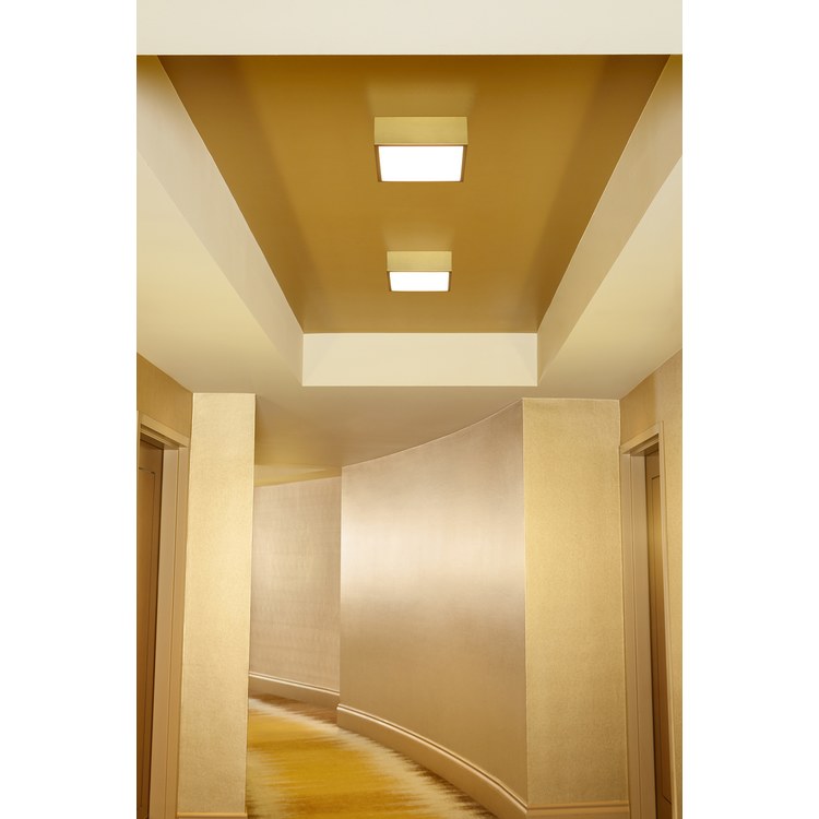 Pyxis Single-Light LED Large Flush Mount Ceiling Fixture/Wall Sconce - Aged Brass - Image 2