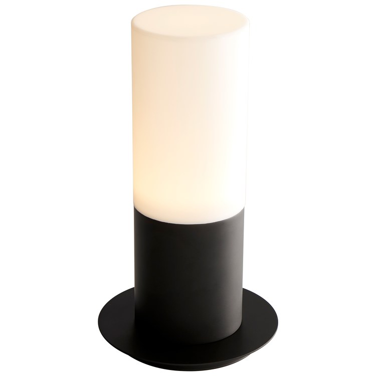 Pilar Single-Light Large LED Flush Mount Ceiling Fixture with Acrylic Shade - Black - Image 2