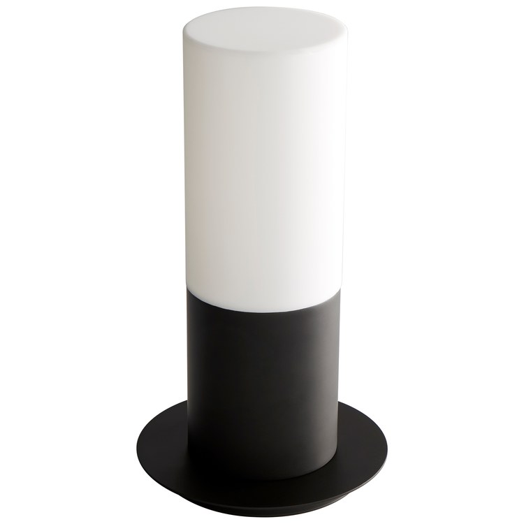 Pilar Single-Light Large LED Flush Mount Ceiling Fixture with Acrylic Shade - Black - Image 1