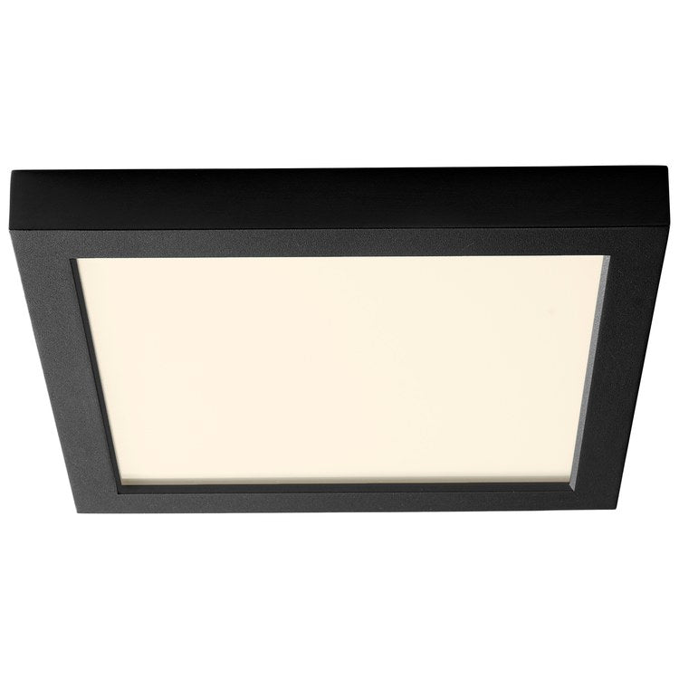 Altair Single-Light 9" LED Square Flush Mount Ceiling Fixture - Black - Image 2