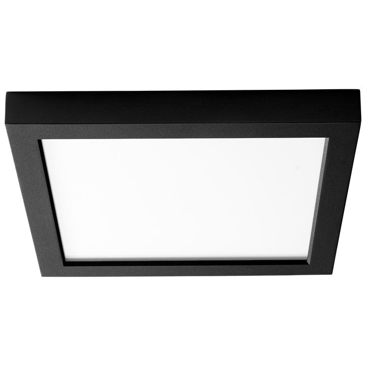 Altair Single-Light 9" LED Square Flush Mount Ceiling Fixture - Black - Image 1