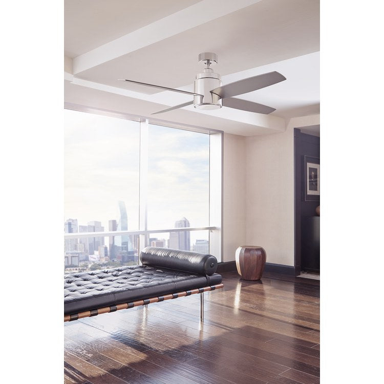 Oslo 52" Four-Blade Ceiling Fan - Polished Nickel - Image 2
