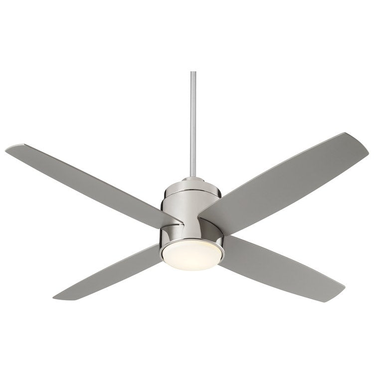 Oslo 52" Four-Blade Ceiling Fan - Polished Nickel - Image 3
