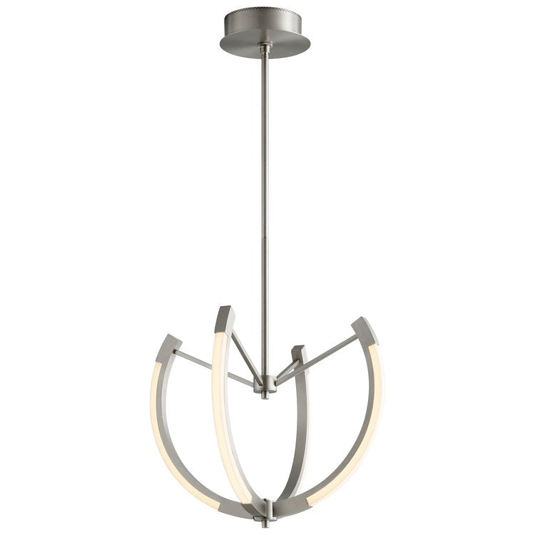 Utopia Four-Light 21" LED Chandelier - Satin Nickel - Image 2