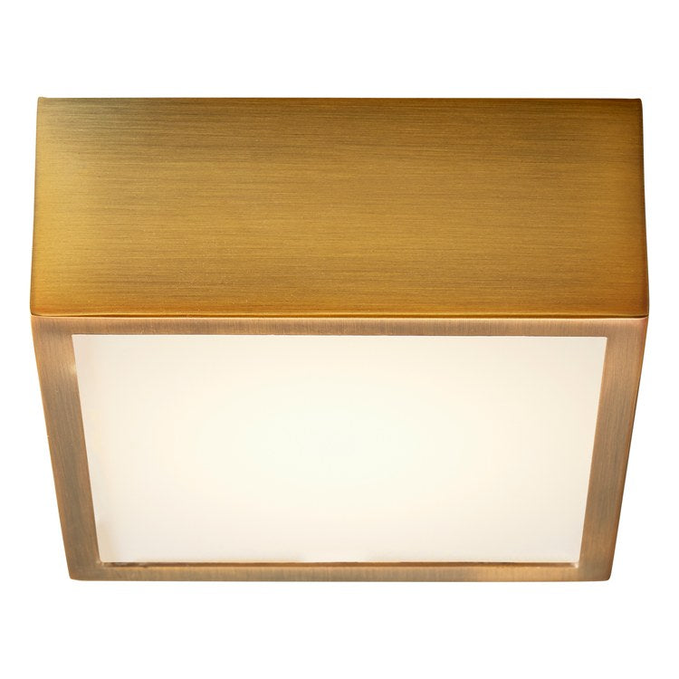 Pyxis Single-Light LED Small Flush Mount Ceiling Fixture/Wall Sconce - Aged Brass - Image 3