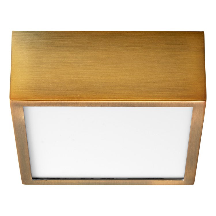 Pyxis Single-Light LED Small Flush Mount Ceiling Fixture/Wall Sconce - Aged Brass - Image 1