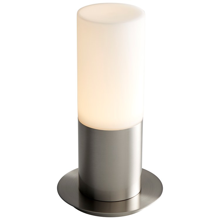 Pilar Single-Light Large LED Flush Mount Ceiling Fixture with Glass Shade - Satin Nickel - Image 2