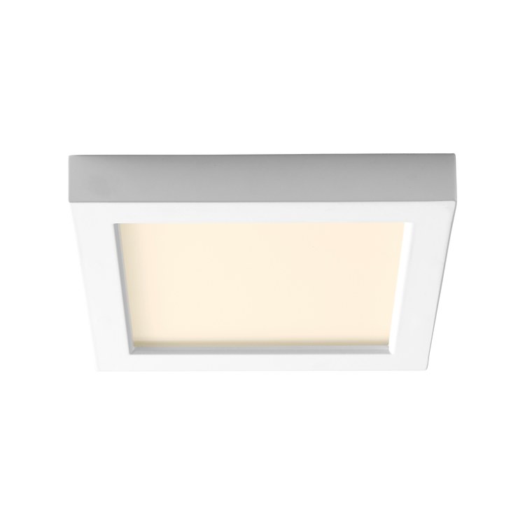 Altair Single-Light 7" LED Square Flush Mount Ceiling Fixture - White - Image 2