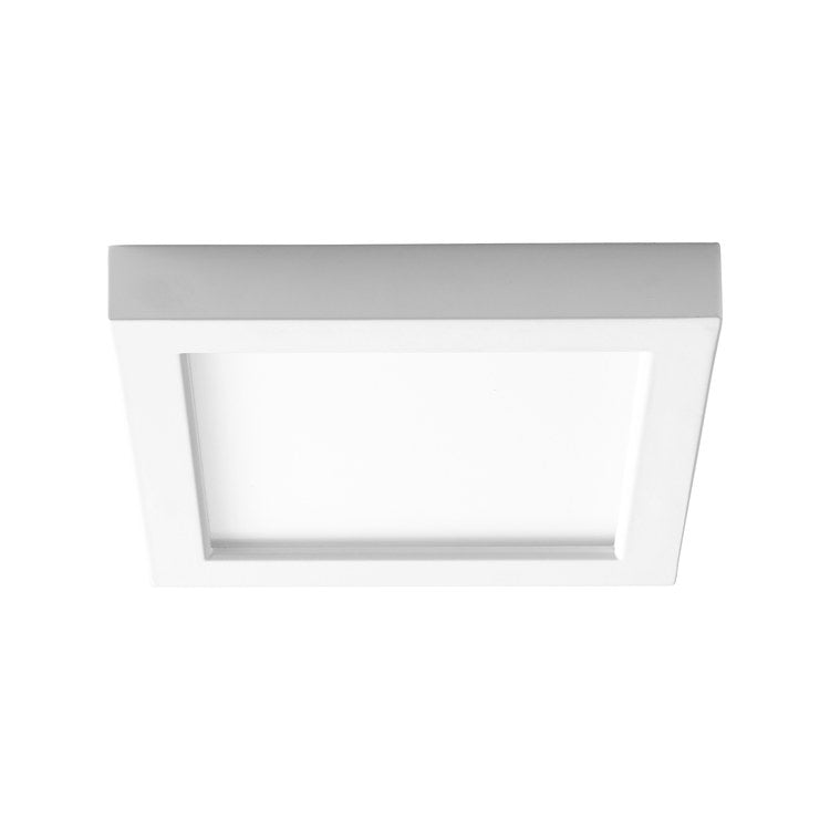Altair Single-Light 7" LED Square Flush Mount Ceiling Fixture - White - Image 1
