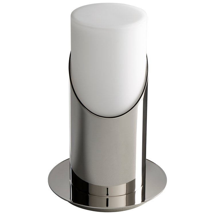 Ellipse Single-Light Large Flush Mount Ceiling Fixture with Glass Shade - Polished Chrome - Image 1