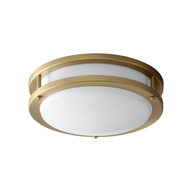 Oracle Single-Light LED 10.5" Flush Mount Ceiling Fixture - Aged Brass - Image 1