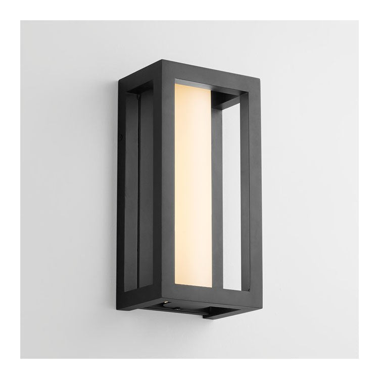 Aperto Single-Light Small Outdoor Wall Sconce - Black - Image 1