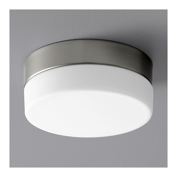 Zuri Single-Light 7.25" LED Flush Mount Ceiling Fixture - Satin Nickel - Image 1