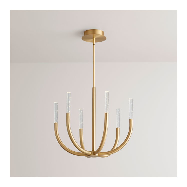 Presto! Six-Light LED Chandelier - Aged Brass - Image 1