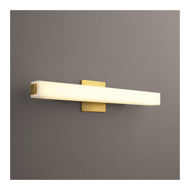 Adelphi Single-Light 12-Watt LED Bathroom Vanity Fixture - Aged Brass - Image 1
